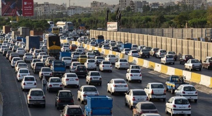 ترافیک سنگین در آزادراه تهران-کرج-قزوین