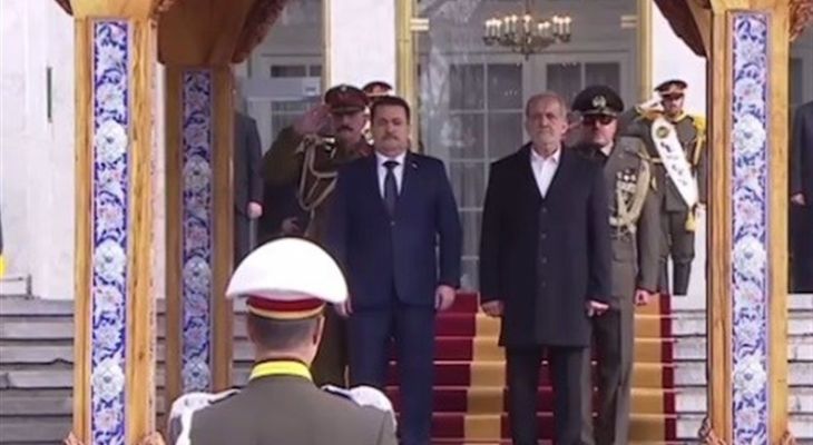 استقبال پزشکیان از السودانی در سعدآباد