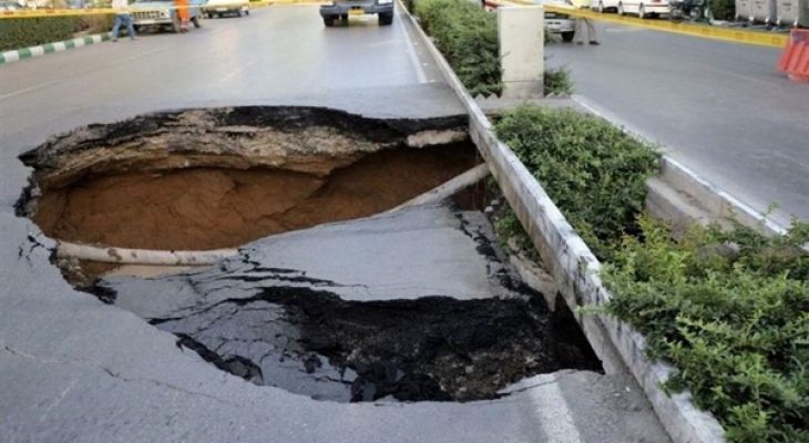 خطر فرونشست زمین در البرز