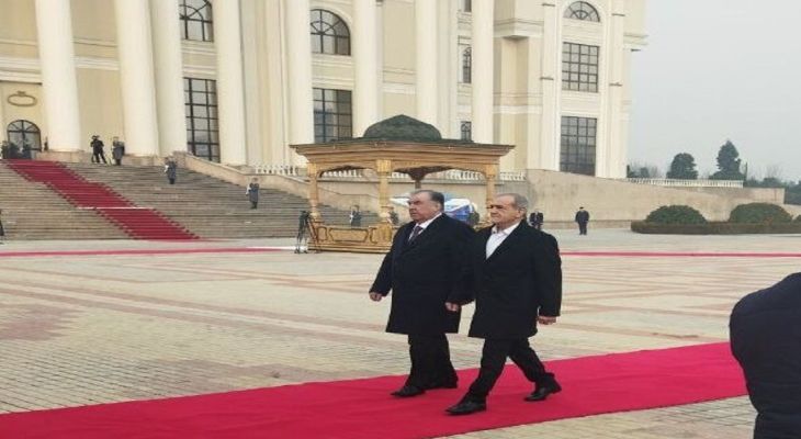 استقبال رسمی امامعلی رحمان از پزشکیان