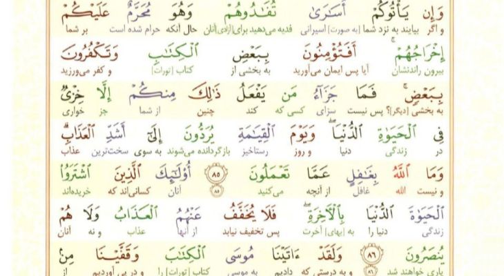 سوره بقره؛ آیه ۸۴ تا ۸۸