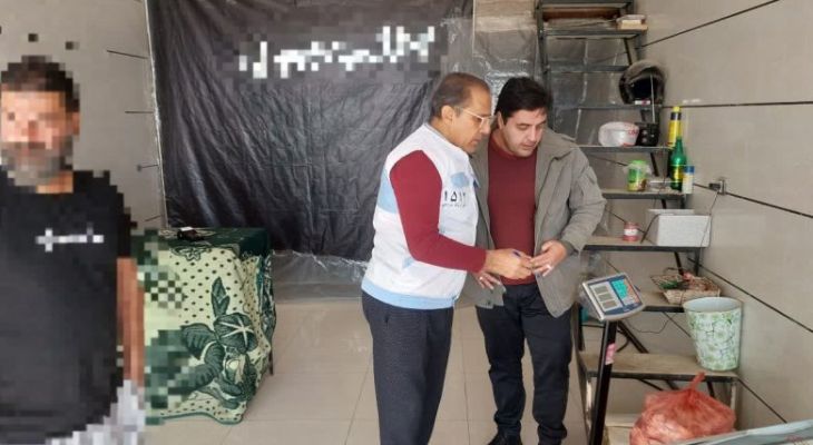 معدوم‌سازی ۴۹۰ کیلوگرم فرآورده‎ دامی فاسد در چهارباغ