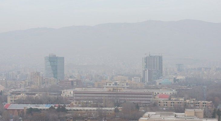 کیفیت هوای استان البرز در وضعیت ناسالم