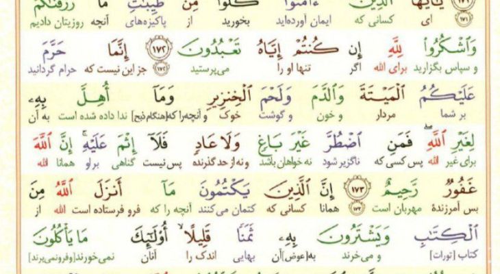 سوره بقره؛ آیه ۱۷۰ تا ۱۷۶