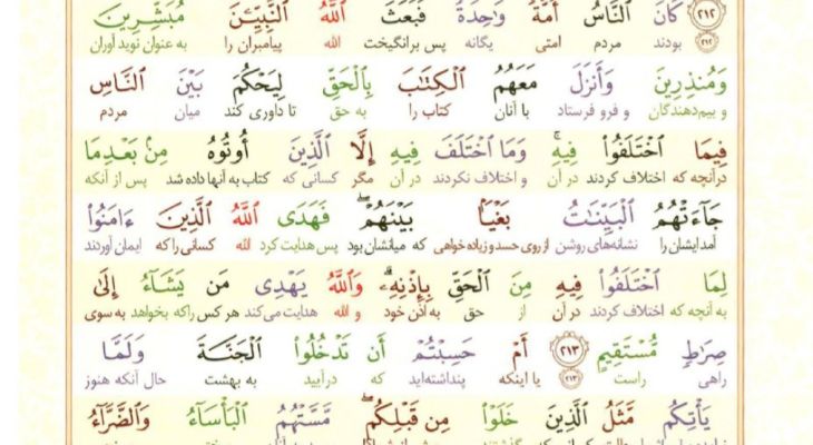 سوره بقره، آیات ۲۱۱ تا ۲۱۵