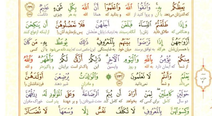 سوره بقره، آیات ۲۳۱ تا ۲۳۳