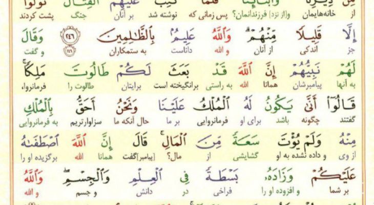 سوره بقره، آیات ۲۴۶ تا ۲۴۸