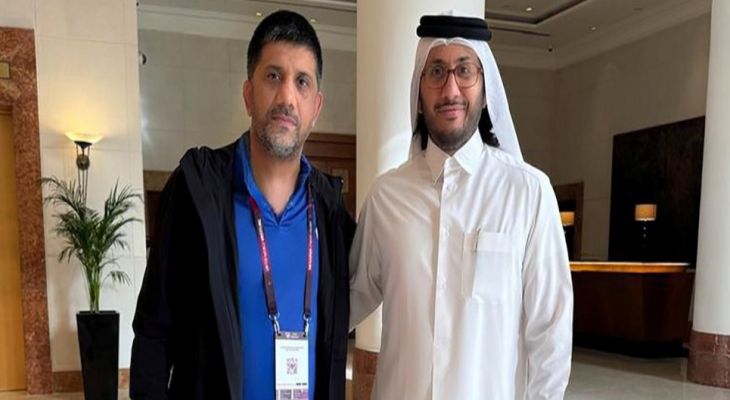 دیدار دبیر با رئیس فدراسیون کشتی قطر