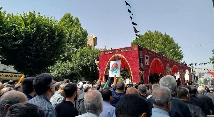 مراسم وداع با شهدای حمله تروریستی کرج