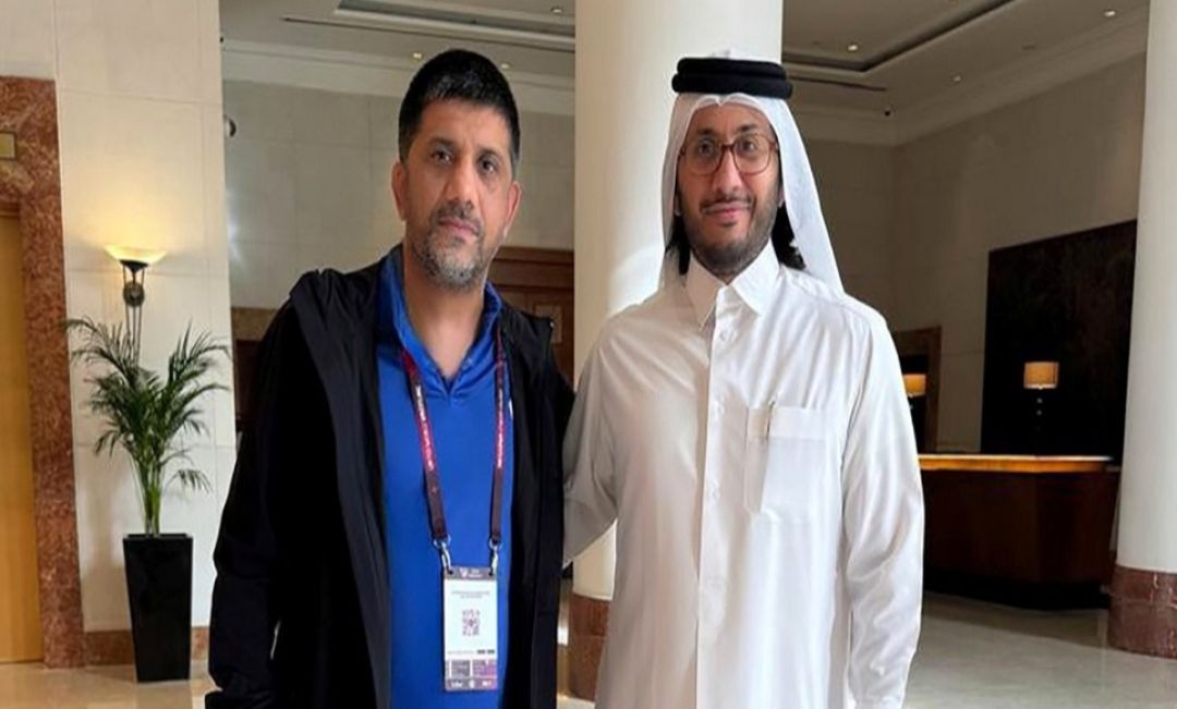 دیدار دبیر با رئیس فدراسیون کشتی قطر